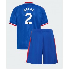 Manchester United Diogo Dalot #2 Bortaställ Barn 2026-27 Korta ärmar (+ Korta byxor)